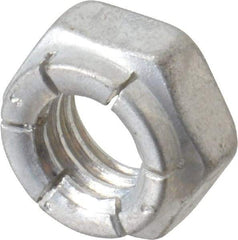 Flex-Loc - 3/8-16 UNC Grade 2 Hex Lock Nut with Expanding Flex Top - 9/32" High, Cadmium-Plated Finish, Meets Military Specifications - Exact Industrial Supply