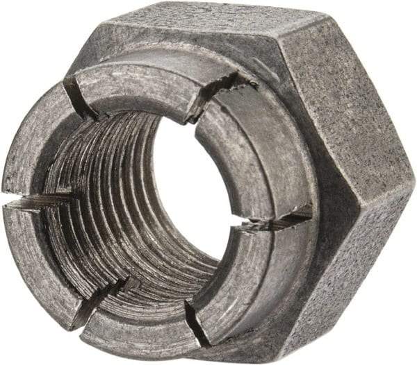 Flex-Loc - 3/8-24 UNJF 18-8 Hex Lock Nut with Expanding Flex Top - Uncoated, Meets Military Specifications - Exact Industrial Supply