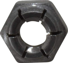 Flex-Loc - 1/4-20 UNC 18-8 Hex Lock Nut with Expanding Flex Top - 19/64" High, Uncoated, Meets Military Specifications - Exact Industrial Supply