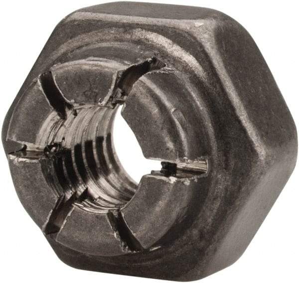 Flex-Loc - #8-32 UNJC 18-8 Hex Lock Nut with Expanding Flex Top - Uncoated, Meets Military Specifications - Exact Industrial Supply