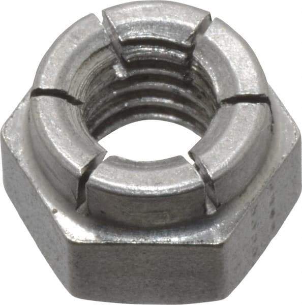 Flex-Loc - 5/16-18 UNC 18-8 Hex Lock Nut with Expanding Flex Top - Uncoated, Meets Military Specifications - Exact Industrial Supply