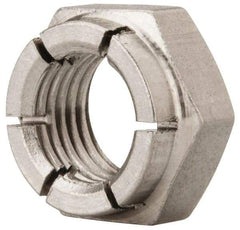 Flex-Loc - 3/8-24 UNJF 18-8 Hex Lock Nut with Expanding Flex Top - 9/32" High, Uncoated, Meets Military Specifications - Exact Industrial Supply