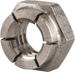 Flex-Loc - 5/16-18 UNC 18-8 Hex Lock Nut with Expanding Flex Top - 17/64" High, Uncoated, Meets Military Specifications - Exact Industrial Supply