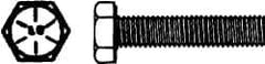 Made in USA - 1/4-28 UNF, 4" Length Under Head Hex Head Cap Screw - Partially Threaded, Grade 8 Alloy Steel, Zinc-Plated Finish, 7/16" Hex - Exact Industrial Supply