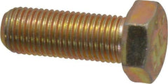 Value Collection - 3/8-24 UNF, 1" Length Under Head Hex Head Cap Screw - Fully Threaded, Grade 8 Alloy Steel, Zinc-Plated Finish, 9/16" Hex - Exact Industrial Supply