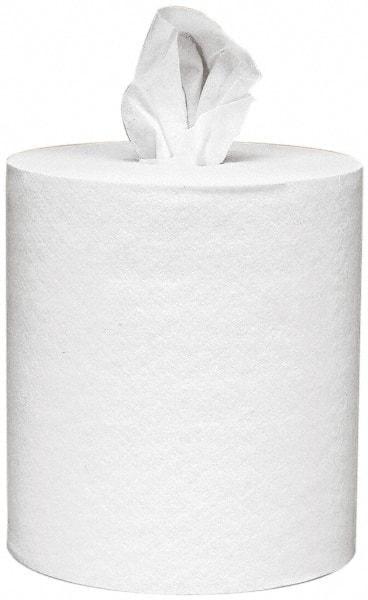 Kleenex - Center Pull Roll of 1 Ply White Paper Towels - 8" Wide - Exact Industrial Supply