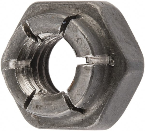 Flex-Loc - 1/4-20 UNC Grade 2 Hex Lock Nut with Expanding Flex Top - Exact Industrial Supply