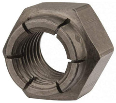 Flex-Loc - 5/8-11 UNC Grade 2 Hex Lock Nut with Expanding Flex Top - 15/16" Width Across Flats, Uncoated, Meets Military Specifications - Exact Industrial Supply