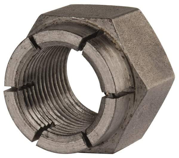 Flex-Loc - 3/4-16 UNJF Grade 2 Hex Lock Nut with Expanding Flex Top - Uncoated, Meets Military Specifications - Exact Industrial Supply