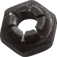 Flex-Loc - #10-24 UNJC Grade 2 Hex Lock Nut with Expanding Flex Top - 3/16" High, Uncoated, Meets Military Specifications - Exact Industrial Supply