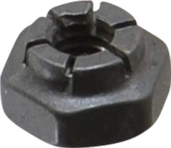 Flex-Loc - #8-32 UNJC Grade 2 Hex Lock Nut with Expanding Flex Top - 3/16" High, Uncoated, Meets Military Specifications - Exact Industrial Supply