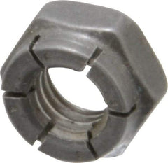 Flex-Loc - 5/16-18 UNC Grade 2 Hex Lock Nut with Expanding Flex Top - 17/64" High, Uncoated, Meets Military Specifications - Exact Industrial Supply