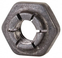 Flex-Loc - #10-32 UNJF Grade 2 Hex Lock Nut with Expanding Flex Top - 3/16" High, Uncoated, Meets Military Specifications - Exact Industrial Supply