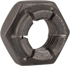 Flex-Loc - 1/4-28 UNJF Grade 2 Hex Lock Nut with Expanding Flex Top - 7/32" High, Uncoated, Meets Military Specifications - Exact Industrial Supply