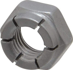Flex-Loc - 5/16-24 UNF Grade 2 Hex Lock Nut with Expanding Flex Top - 1/2" Width Across Flats, 17/64" High, Uncoated - Exact Industrial Supply