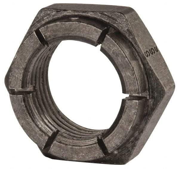 Flex-Loc - 3/4-16 UNJF Grade 2 Hex Lock Nut with Expanding Flex Top - Uncoated, Meets Military Specifications - Exact Industrial Supply