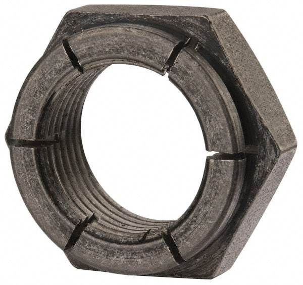 Flex-Loc - 7/8-14 UNJF Grade 2 Hex Lock Nut with Expanding Flex Top - Uncoated, Meets Military Specifications - Exact Industrial Supply
