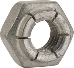 Flex-Loc - 3/8-16 UNC Grade 2 Heavy Hex Lock Nut with Expanding Flex Top - Cadmium-Plated Finish, Meets Military Specifications - Exact Industrial Supply