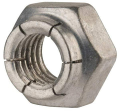 Flex-Loc - 1/2-13 UNC Grade 2 Heavy Hex Lock Nut with Expanding Flex Top - Cadmium-Plated Finish, Meets Military Specifications - Exact Industrial Supply