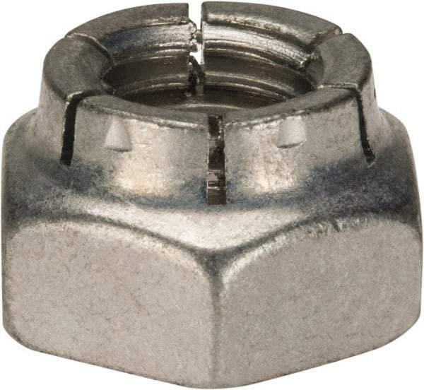 Flex-Loc - 5/8-11 UNC Grade 2 Heavy Hex Lock Nut with Expanding Flex Top - Cadmium-Plated Finish, Meets Military Specifications - Exact Industrial Supply