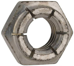 Flex-Loc - 3/8-16 UNC Grade 2 Heavy Hex Lock Nut with Expanding Flex Top - 9/32" High, Cadmium-Plated Finish, Meets Military Specifications - Exact Industrial Supply