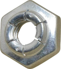 Flex-Loc - 1/4-20 UNC Grade 2 Heavy Hex Lock Nut with Expanding Flex Top - 7/32" High, Cadmium-Plated Finish, Meets Military Specifications - Exact Industrial Supply