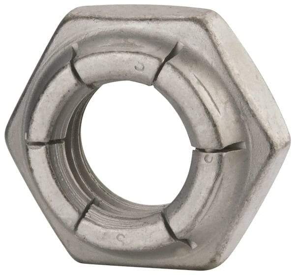 Flex-Loc - 5/8-11 UNC Grade 2 Heavy Hex Lock Nut with Expanding Flex Top - Cadmium-Plated Finish, Meets Military Specifications - Exact Industrial Supply