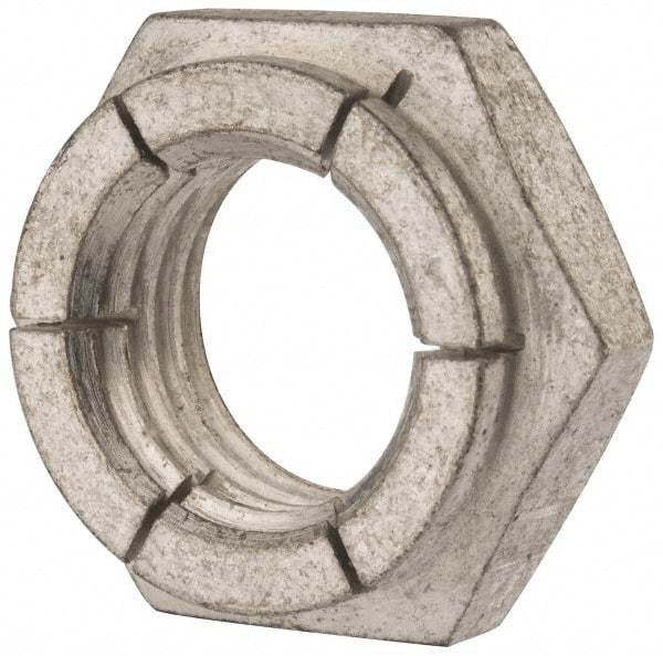 Flex-Loc - 1-8 UNC Grade 2 Heavy Hex Lock Nut with Expanding Flex Top - Cadmium-Plated Finish, Meets Military Specifications - Exact Industrial Supply