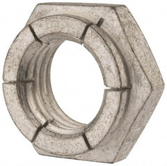 Flex-Loc - 1-8 UNC Grade 2 Heavy Hex Lock Nut with Expanding Flex Top - Cadmium-Plated Finish, Meets Military Specifications - Exact Industrial Supply