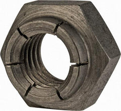 Flex-Loc - 1/2-13 UNC 18-8 Heavy Hex Lock Nut with Expanding Flex Top - Uncoated, Meets Military Specifications - Exact Industrial Supply