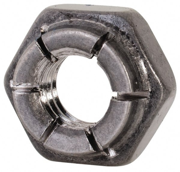 Flex-Loc - 1/4-20 UNC 18-8 Hex Lock Nut with Expanding Flex Top - Exact Industrial Supply