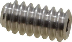 Value Collection - #10-24 UNC, 3/8" OAL, Cup Point Set Screw - Grade 316 Stainless Steel, 3/32" Key - Exact Industrial Supply