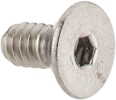 Value Collection - #4-40 UNC Hex Socket Drive, 82° Flat Screw - Grade 18-8 Stainless Steel, 1/4" OAL - Exact Industrial Supply