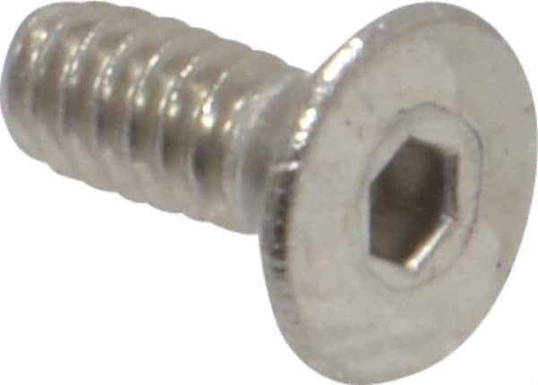 Value Collection - #4-40 UNC Hex Socket Drive, 82° Flat Screw - Grade 18-8 Stainless Steel, 5/16" OAL - Exact Industrial Supply