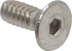Value Collection - #4-40 UNC Hex Socket Drive, 82° Flat Screw - Grade 18-8 Stainless Steel, 5/16" OAL - Exact Industrial Supply