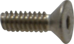 Value Collection - #4-40 UNC Hex Socket Drive, 82° Flat Screw - Grade 18-8 Stainless Steel, 3/8" OAL - Exact Industrial Supply