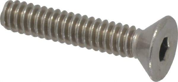 Value Collection - #10-24 UNC Hex Socket Drive, 82° Flat Screw - Grade 18-8 Stainless Steel, 1" OAL - Exact Industrial Supply