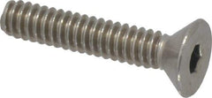 Value Collection - #10-24 UNC Hex Socket Drive, 82° Flat Screw - Grade 18-8 Stainless Steel, 1" OAL - Exact Industrial Supply