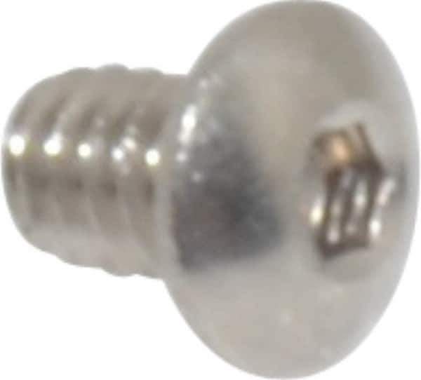 Value Collection - #2-56 UNC Hex Socket Drive, Button Screw - Grade 18-8 Stainless Steel, 1/8" Length Under Head - Exact Industrial Supply