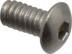 Value Collection - #2-56 UNC Hex Socket Drive, Button Screw - Grade 18-8 Stainless Steel, 3/16" Length Under Head - Exact Industrial Supply