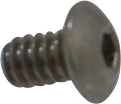 Value Collection - #4-40 UNC Hex Socket Drive, Button Screw - Grade 18-8 Stainless Steel, Uncoated, Fully Threaded, 3/16" Length Under Head - Exact Industrial Supply