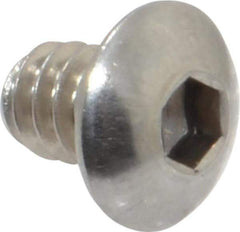 Value Collection - #10-24 UNC Hex Socket Drive, Button Screw - Grade 18-8 Stainless Steel, Uncoated, Fully Threaded, 1/4" Length Under Head - Exact Industrial Supply