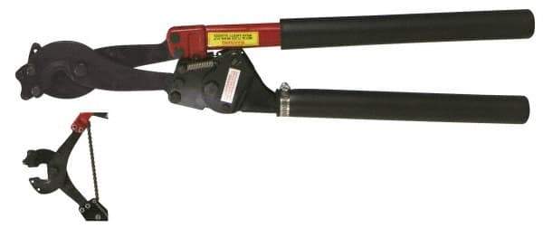 H.K. Porter - 29-1/4" OAL, 1-3/16" Capacity, Cable Cutter - Oval Head, Rubber Handle - Exact Industrial Supply