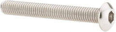 Value Collection - #10-32 UNF Hex Socket Drive, Button Screw - Grade 18-8 Stainless Steel, 1-1/2" Length Under Head - Exact Industrial Supply