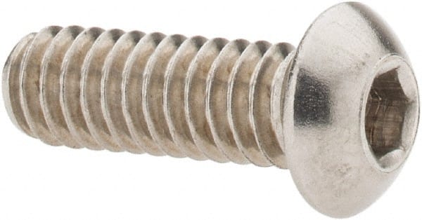 Value Collection - 1/4-20 UNC Hex Socket Button Cap Screw - Exact Industrial Supply