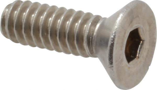 Value Collection - #10-24 UNC, 5/8" OAL Slotted Drive Machine Screw - Flat Head, Grade 18-8 Stainless Steel, Uncoated, Without Washer - Exact Industrial Supply
