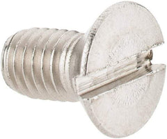 Value Collection - #10-32 UNF, 3/8" OAL Slotted Drive Machine Screw - Flat Head, Grade 18-8 Stainless Steel, Uncoated, Without Washer - Exact Industrial Supply