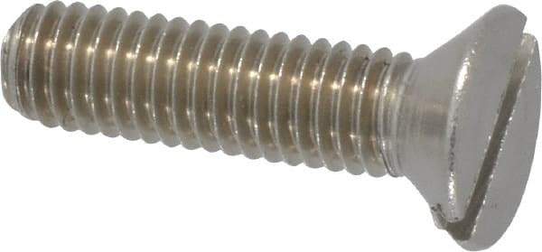 Value Collection - #10-32 UNF, 3/4" OAL Slotted Drive Machine Screw - Flat Head, Grade 18-8 Stainless Steel, Uncoated, Without Washer - Exact Industrial Supply