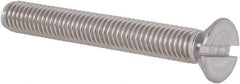 Value Collection - #10-32 UNF, 1-1/2" OAL Slotted Drive Machine Screw - Flat Head, Grade 18-8 Stainless Steel, Uncoated, Without Washer - Exact Industrial Supply