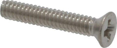 Value Collection - #2-56 UNC, 1/2" OAL Phillips Drive Machine Screw - Flat Head, Grade 18-8 Stainless Steel, Uncoated, Without Washer - Exact Industrial Supply